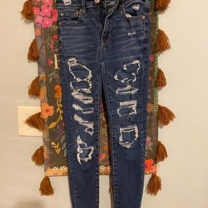 Like new American Eagle skinny jeans, size 00